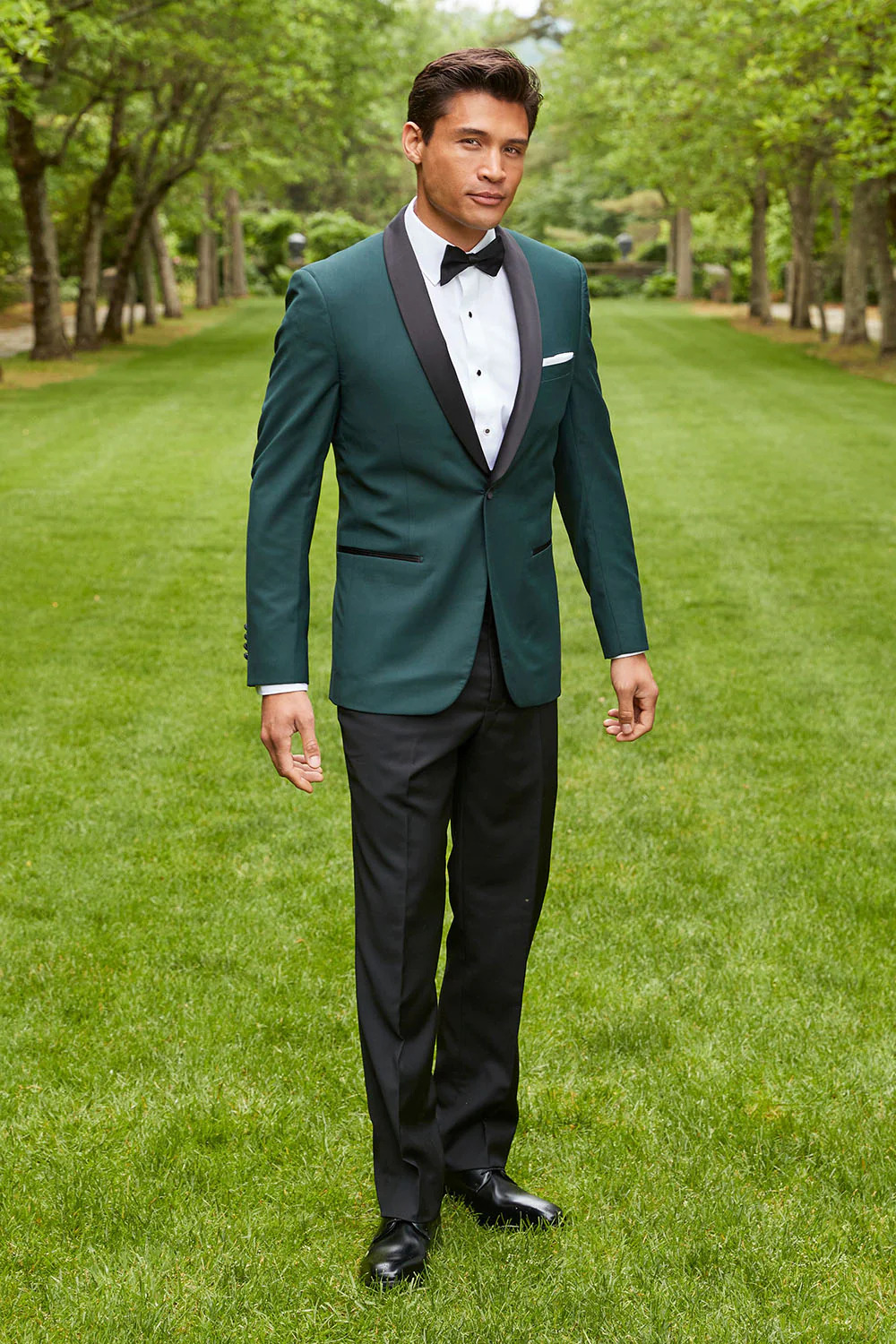 Green Tuxedo with Black Lapel